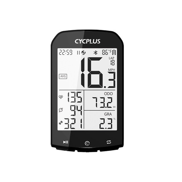 CYCPLUS M1 GPS Bike Computer Speedometer - Bluetooth 4.0 ANT