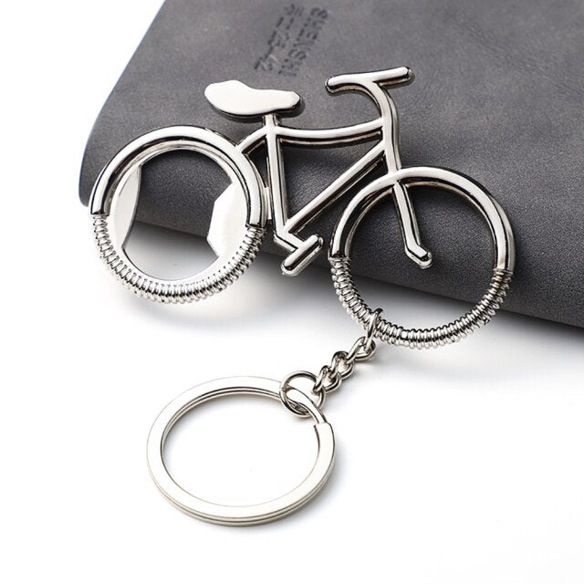 1 pc Metal Bicycle Key Rings Beer Opener Keychain Gift For Cycling